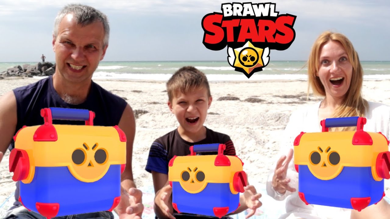 Бравл Старс БИТВА на МОРЕ! Семейный баттл Brawl Stars на ВЕДРО МОРОЖЕНОГО!