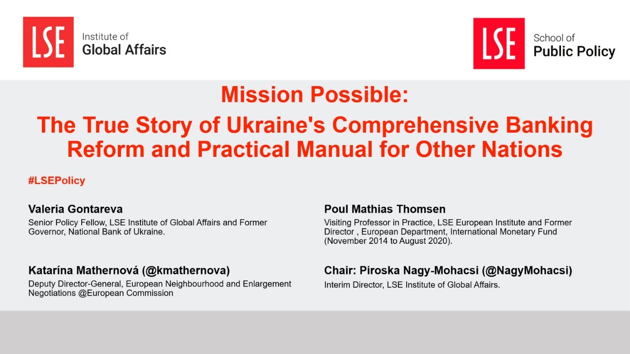 'Policy Reform in the Making' series - Valeria Gontareva: Mission Possible