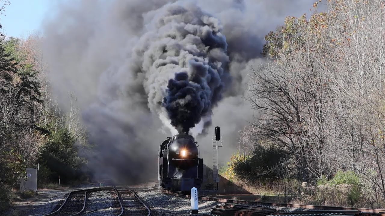 N&W J 611 - Shenandoah Valley Limited - Departing On Main Line - Goshen, VA - Oct 24, 2025