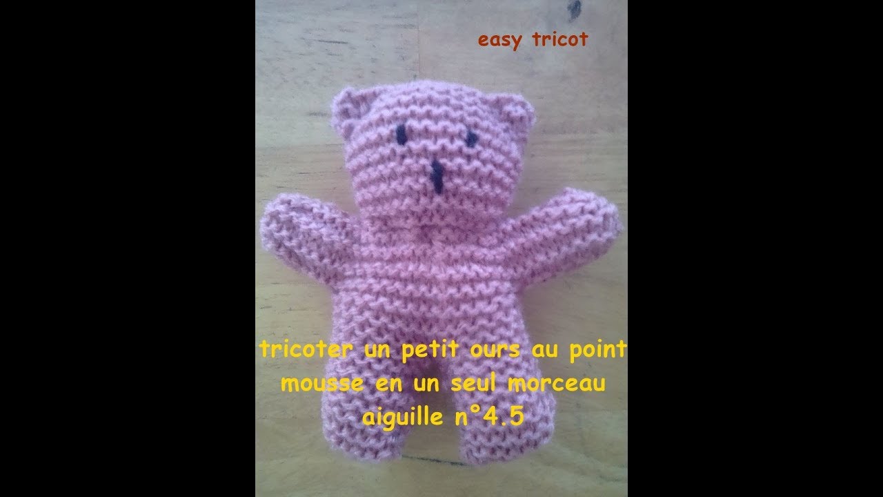 tricoter un petit ours facilement