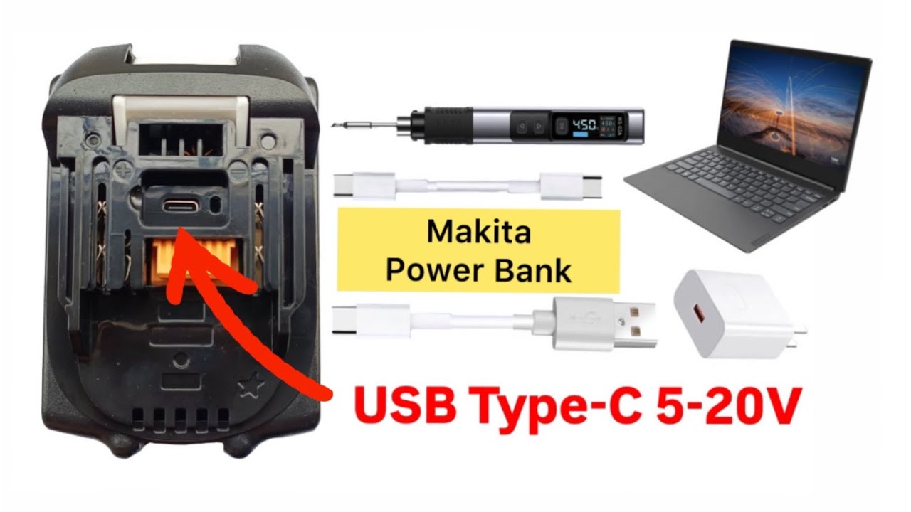 ШОК !!! Двунаправленный Аккумулятор Makita power bank type C
