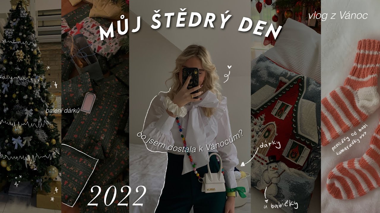 MŮJ ŠTĚDRÝ DEN 2022 + CO JSEM DOSTALA? | dárky, recepty, zdobení stromku,  vlog z Vánoc, Deni Radová