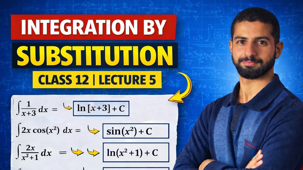 Examples on integration by substitution class 12