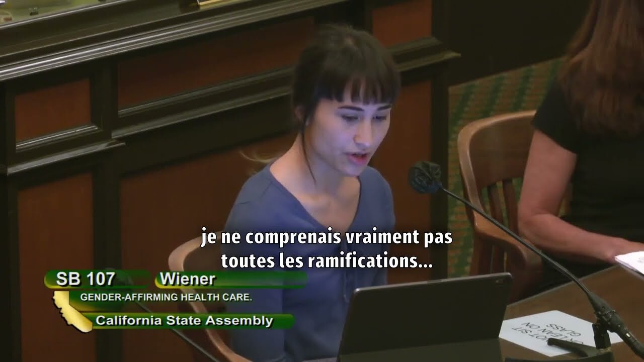 T&eacute;moignage de Chlo&eacute; Cole, 18 ans, d&eacute;sisteuse, d&eacute;trans, devant les l&eacute;gislateurs de Louisiane, USA.