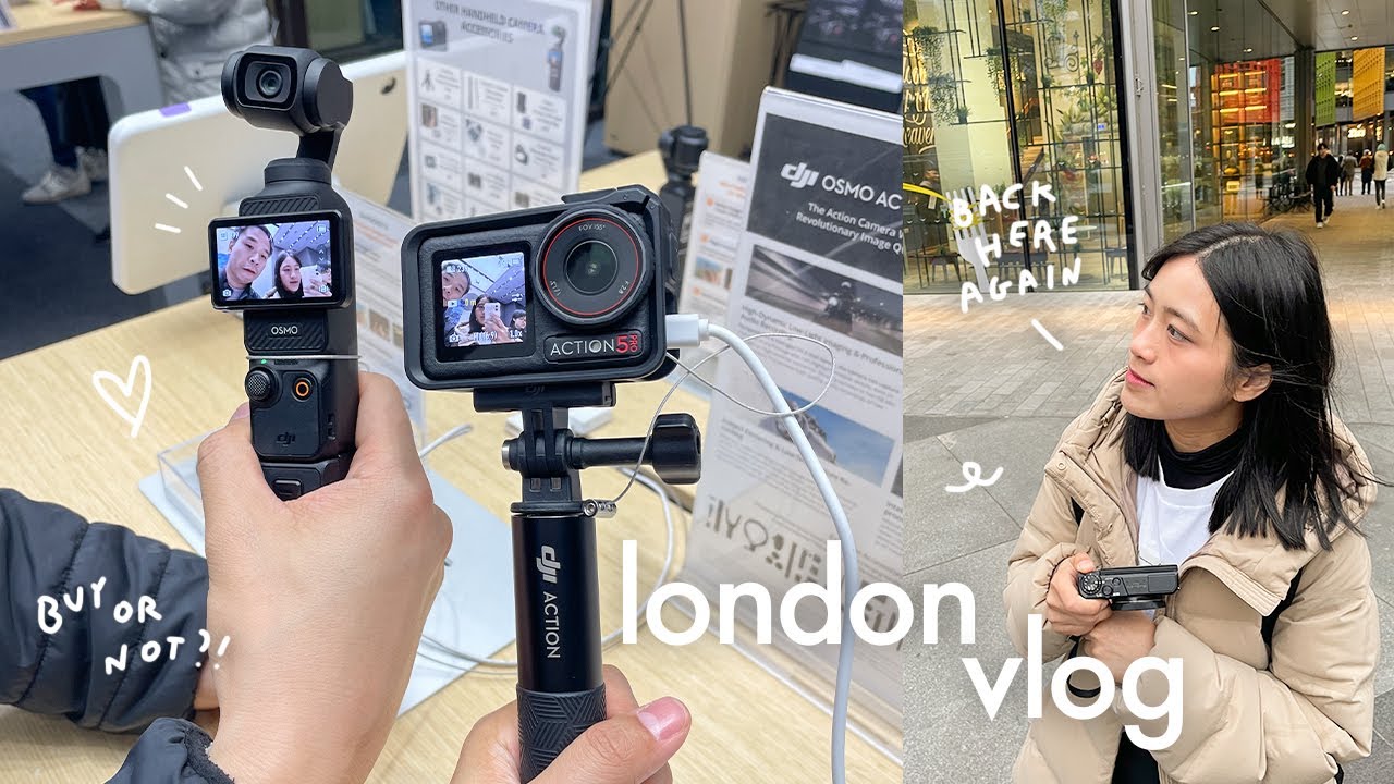 london vlog | deciding between osmo pocket 3 and action 5 pro, shopping at muji, popmart | kitabeing