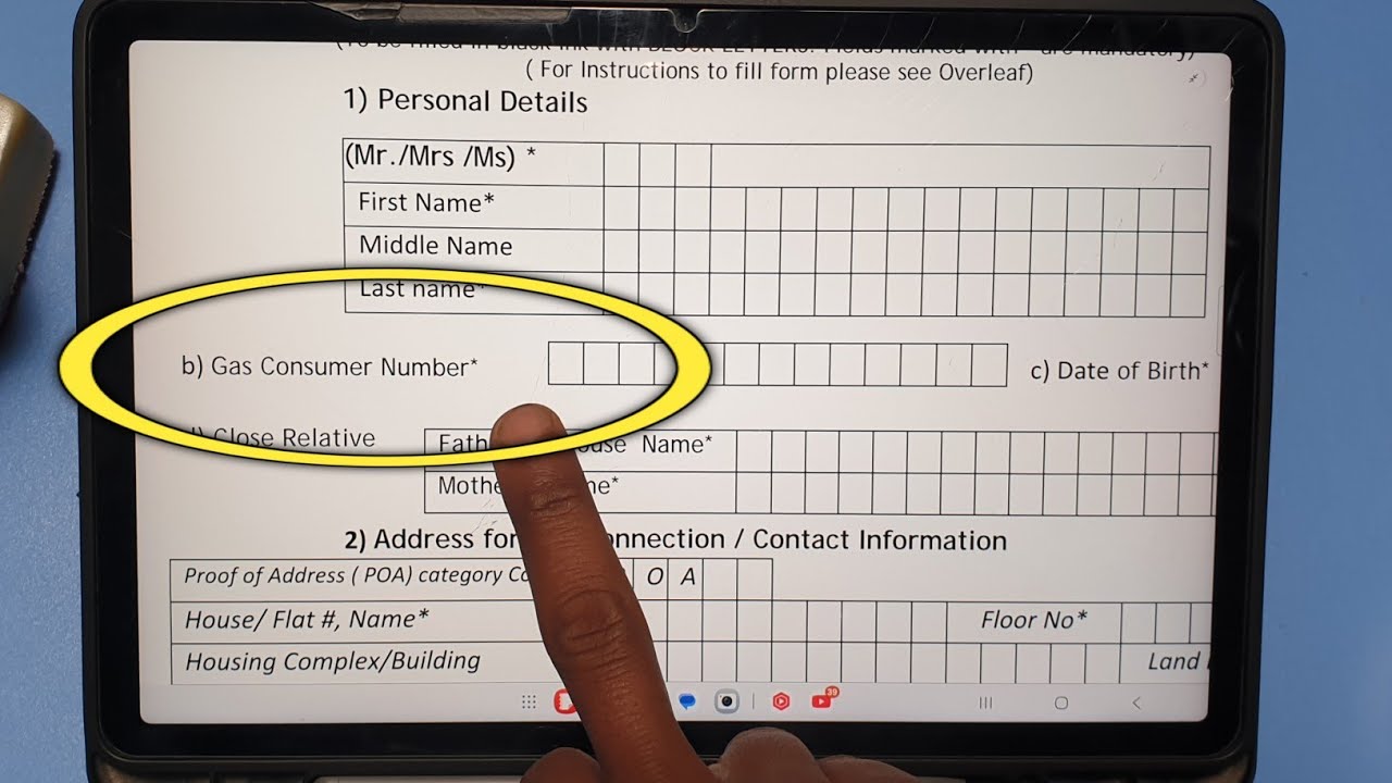 What is a gas consumer number? How many digits does a gas consumer number have?