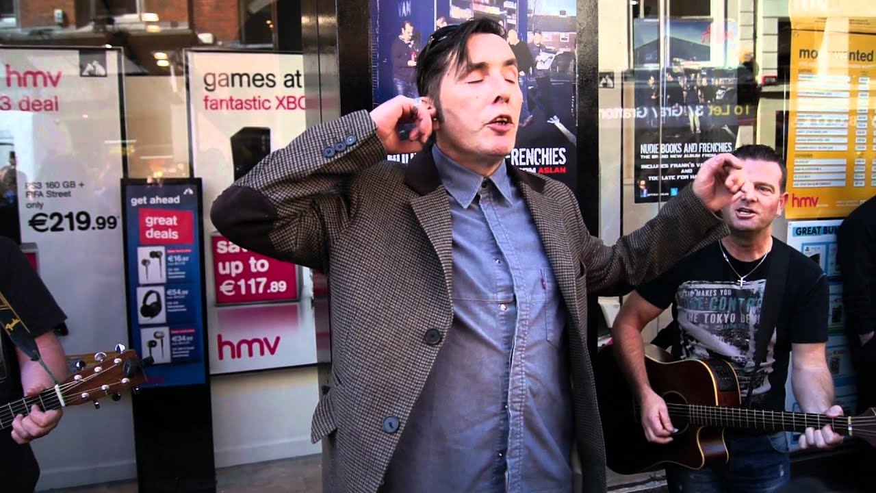 Aslan live outside HMV Grafton Street 
