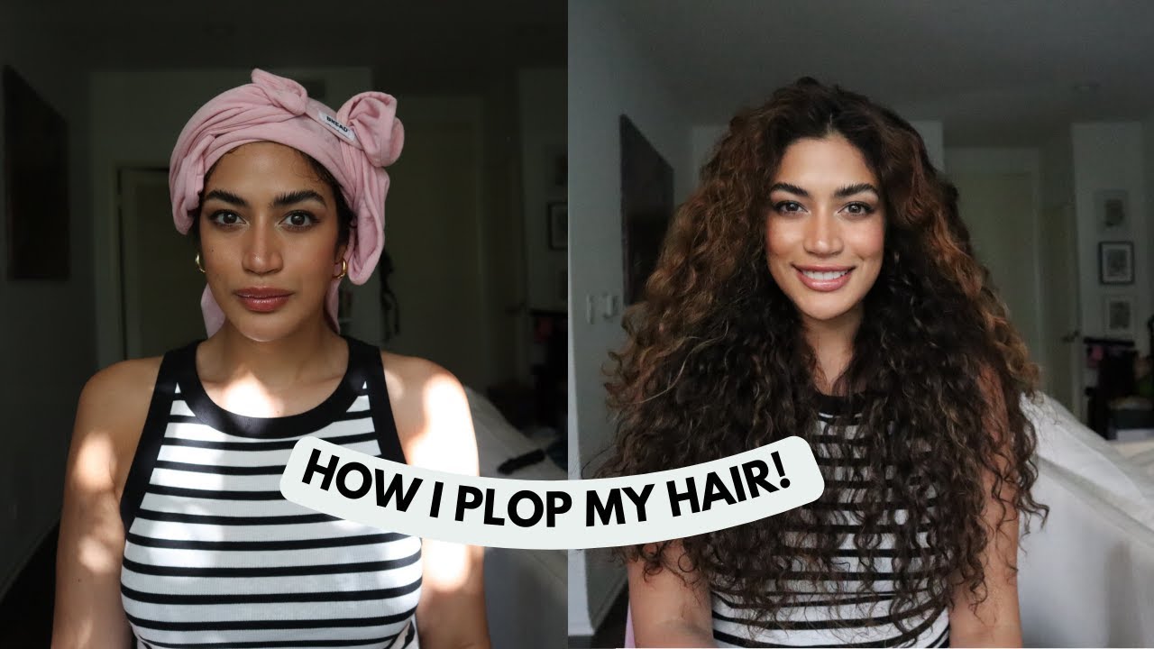 How I DRY my Hair - Plopping Wavy/Curly Hair