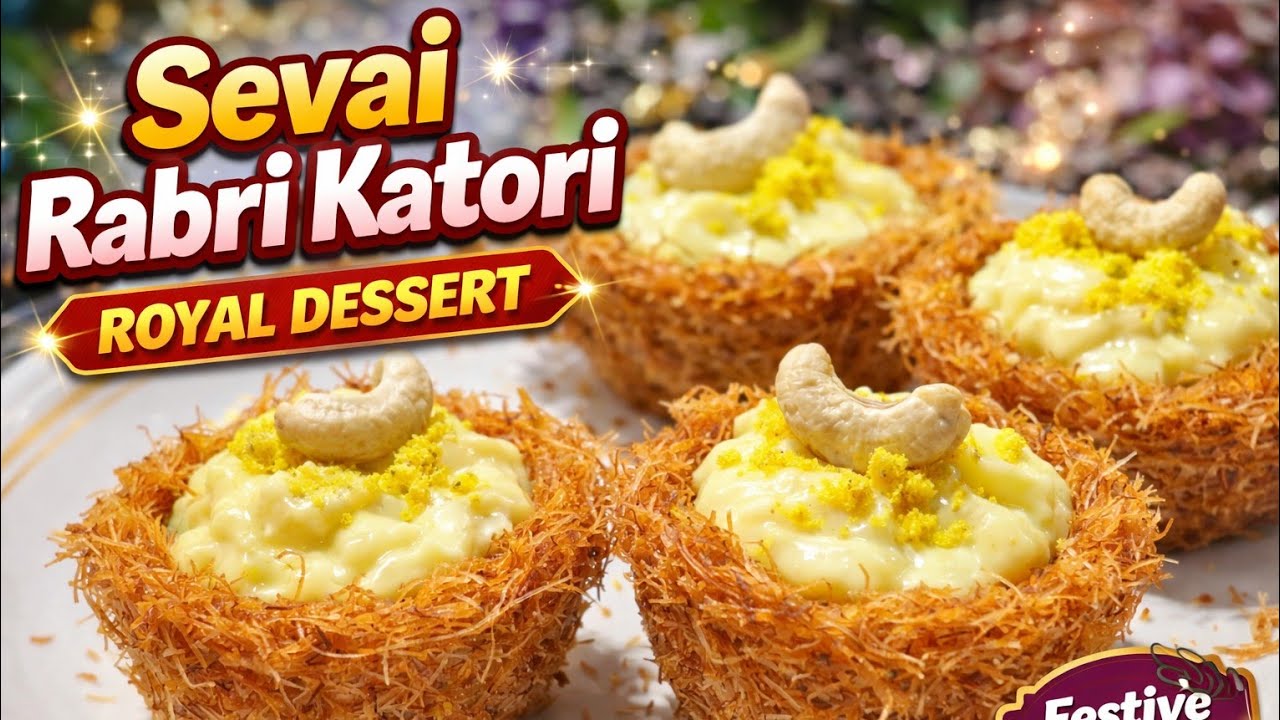 Sevai Rabri Katori😋 | Crispy & Creamy Festive Dessert