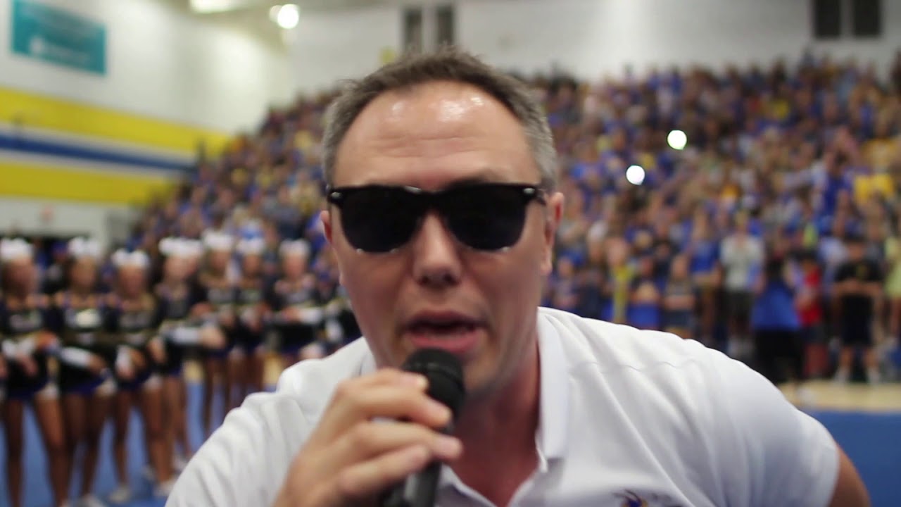 High school principal raps at pep rally