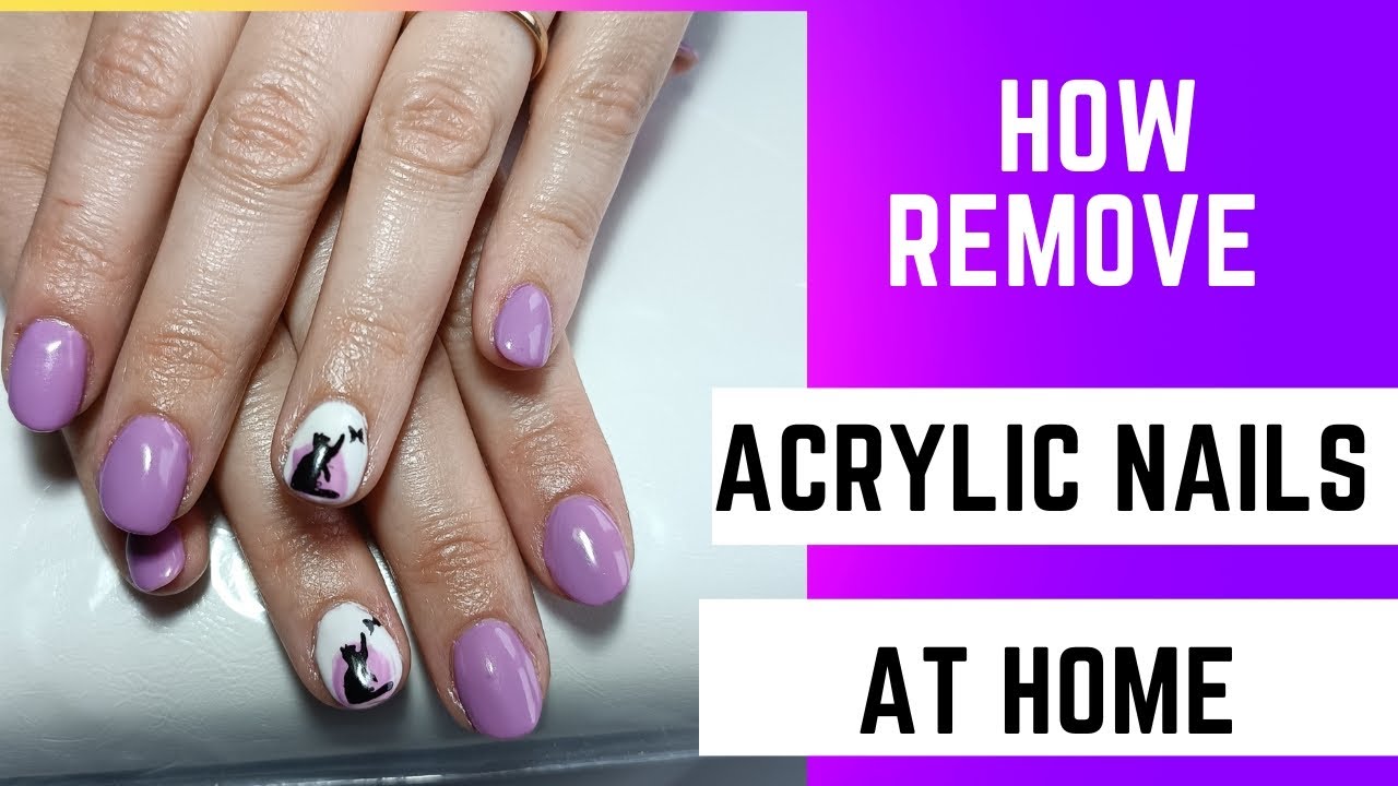 How Remove Acrylic nails at Home 5! come rimuovere l'acrilico a casa!