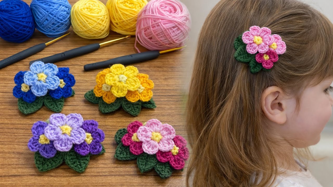 💰Crochet hair clips that even beginners can make and sell 🥳 Easy crochet çok kolay tığişi yap sat 💰💰