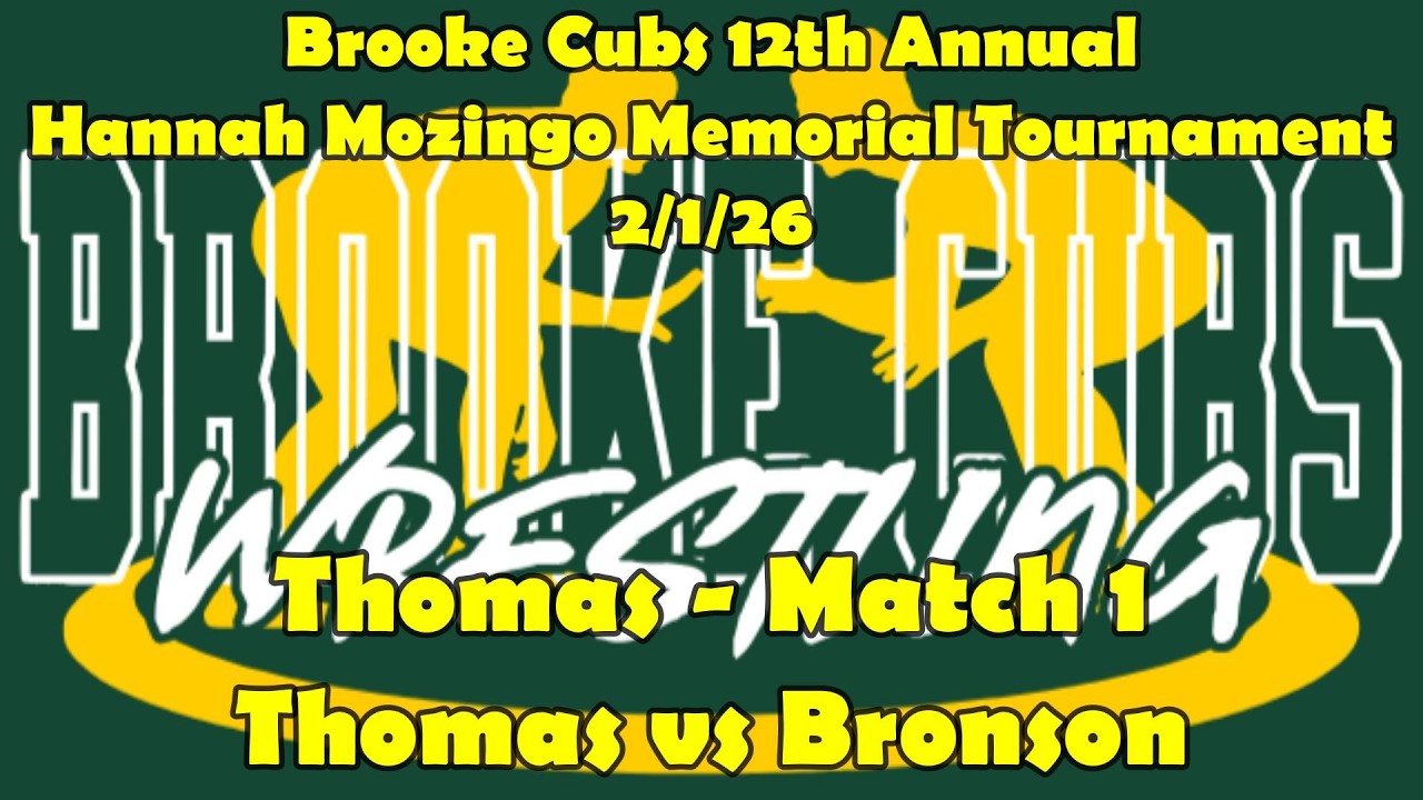 Match 1 (Win) - Brooke Cubs Home Tournament 2/1/26