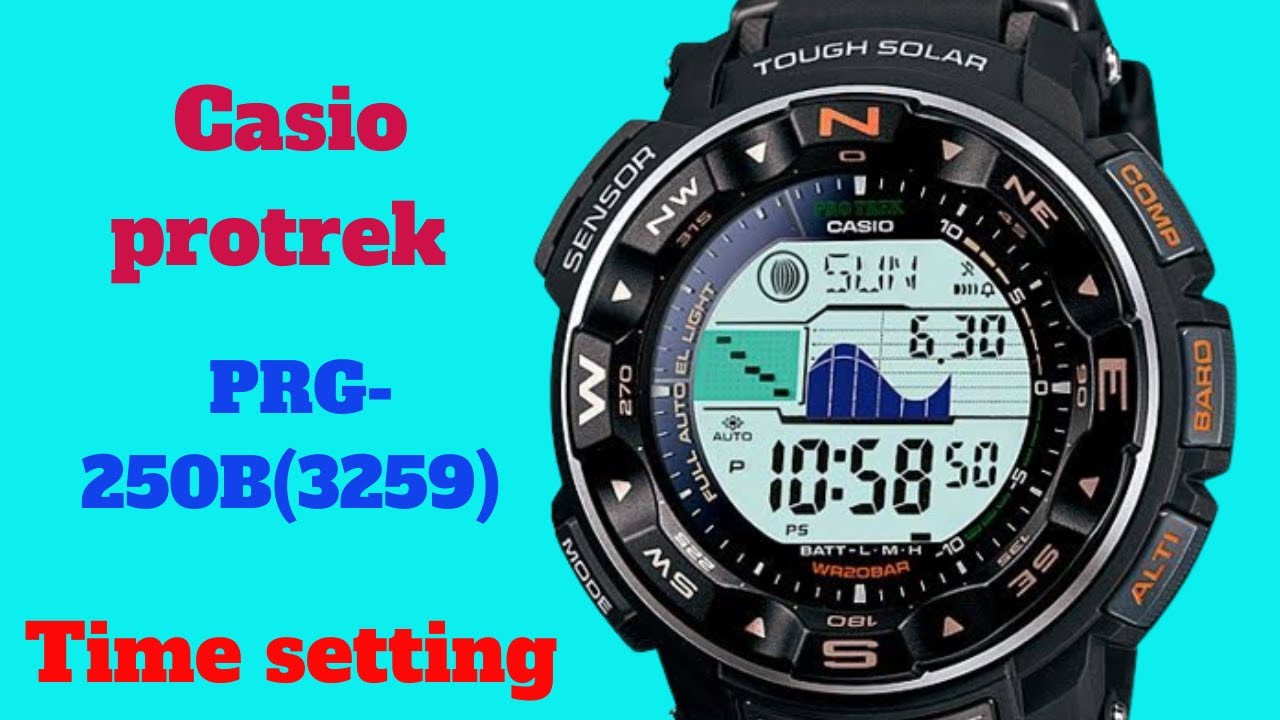 How to setting the Time casio protrek PRG-250B #watchservicebd