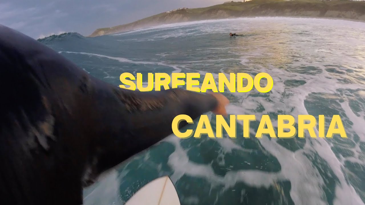 Surfeando en Cantabria - OLAS DE 2 METROS (POV SURF) GOPRO