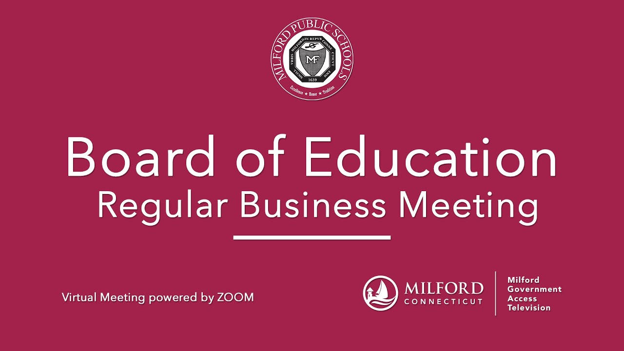 Board of Education: Regular Business Meeting - 1/09/2023