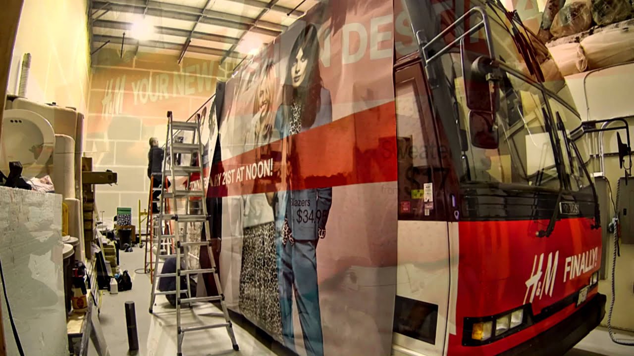41ft Prevost Bus Wrap Time Lapse Video - the Sign Pad