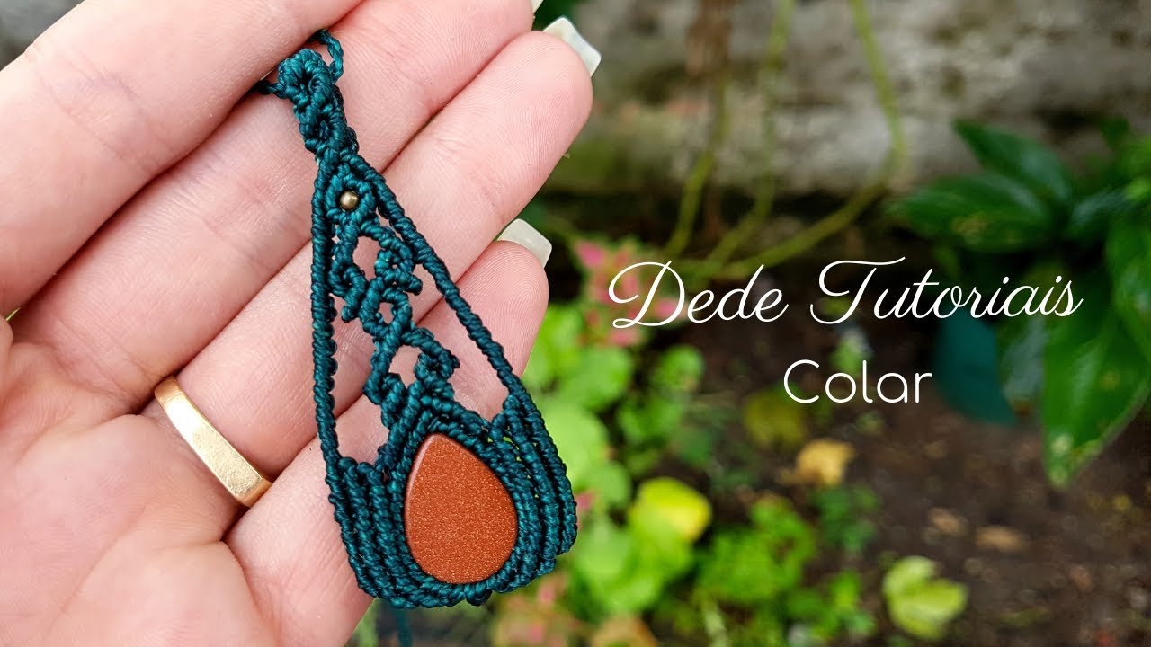Dede Tutoriais | Como fazer um colar com pedra em gota #137