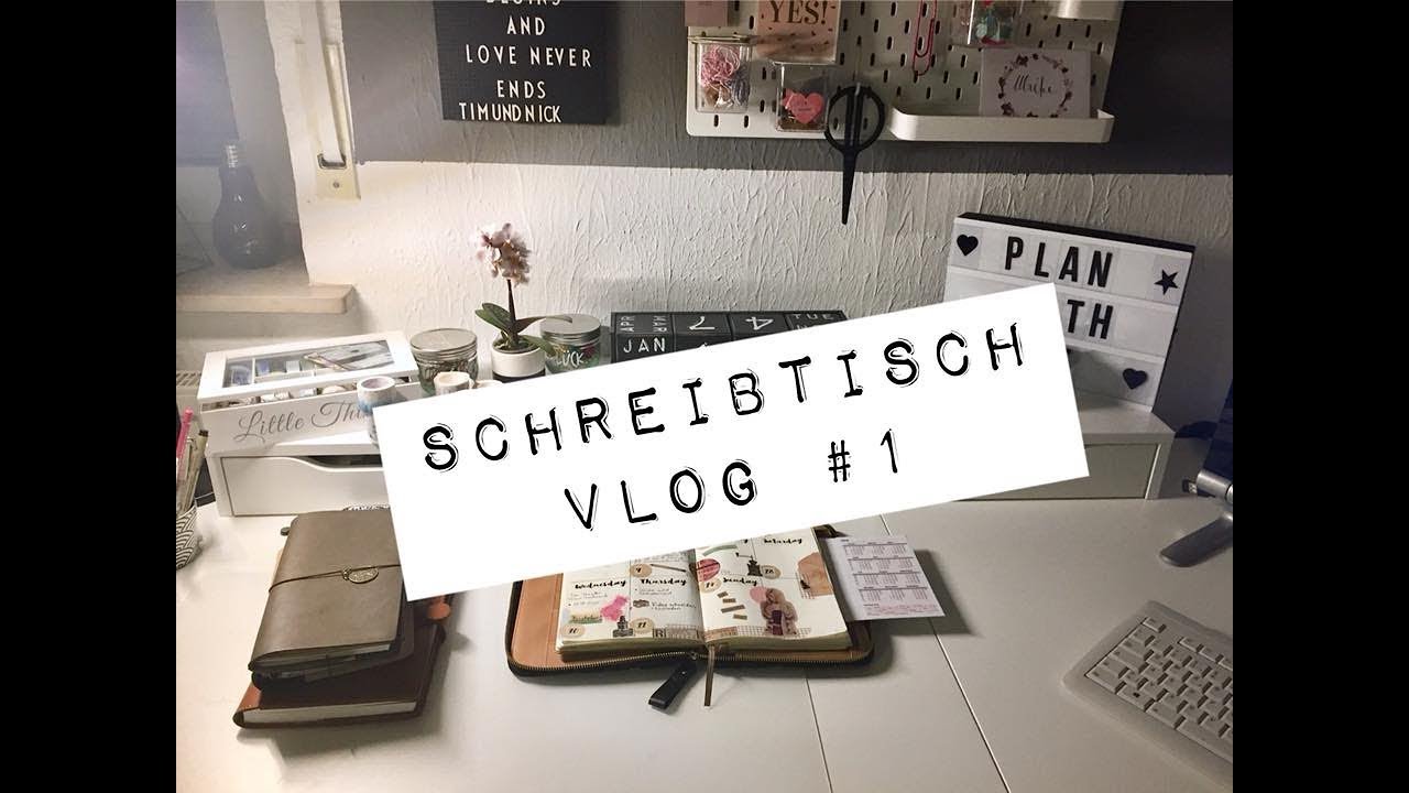 Schreibtisch VLOG #1 New In | Bujo Update | Letterboard | Airbrush | Washi Aufbewahrung