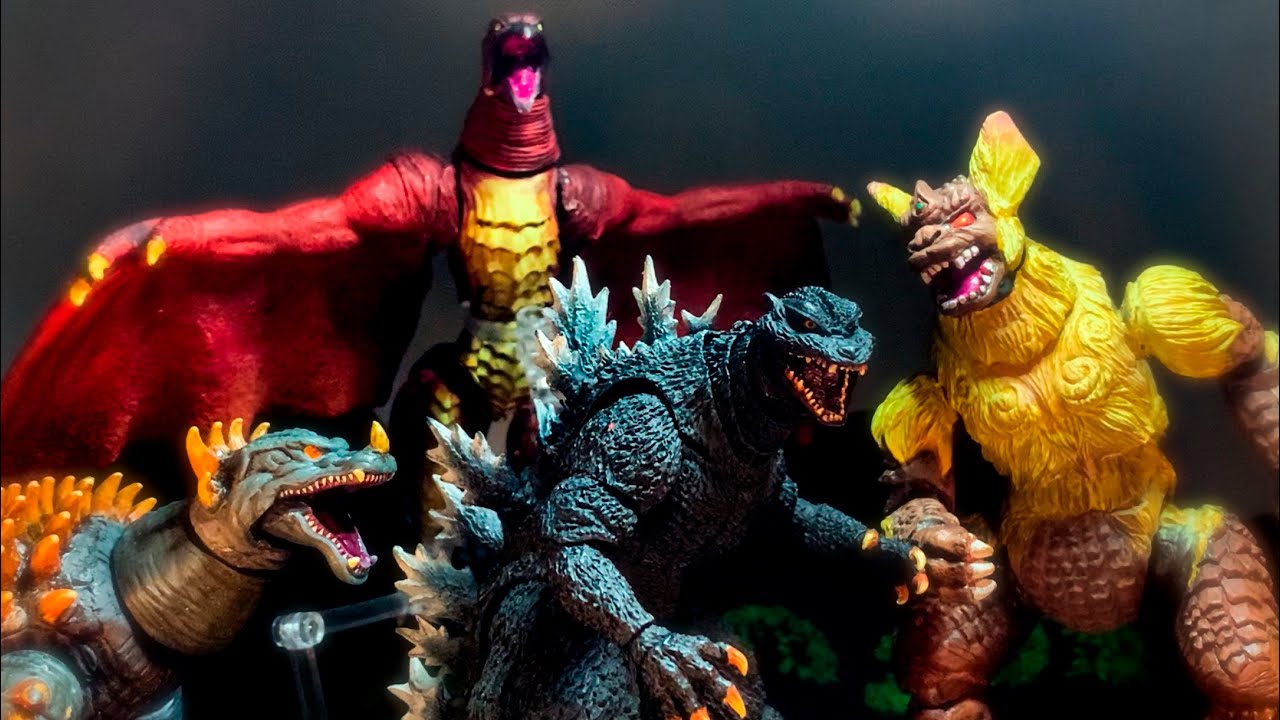 Godzilla vs anguirus vs rodan vs king ceaser [FINAL WARS PART 2 ]