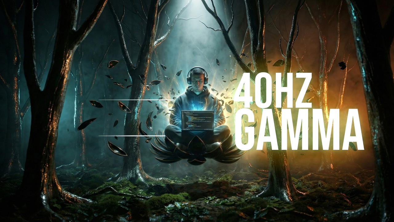 40Hz Gamma Brainwave Entrainment | Deep Work Protocol: Industrial Techno Concentration