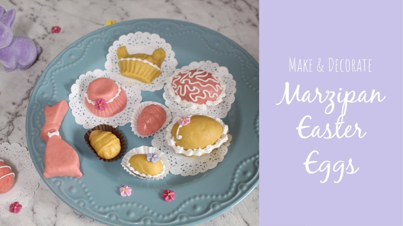 Marzipan Easter Eggs | How to make and decorate Marzipan Easter eggs | Royal icing piping tutorial