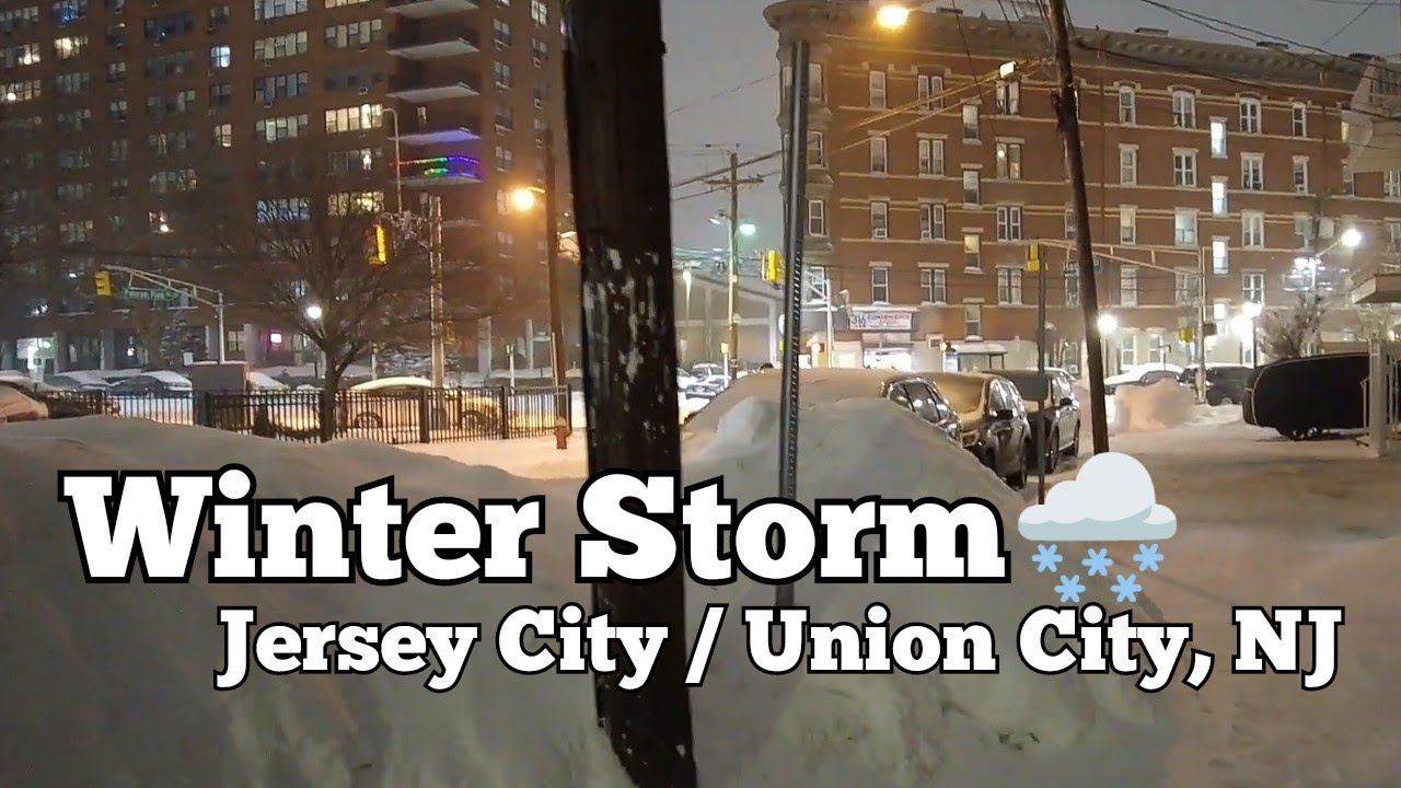 Walking during a winter storm in Union City and Jersey City in New Jersey | Jan. 25, 2026