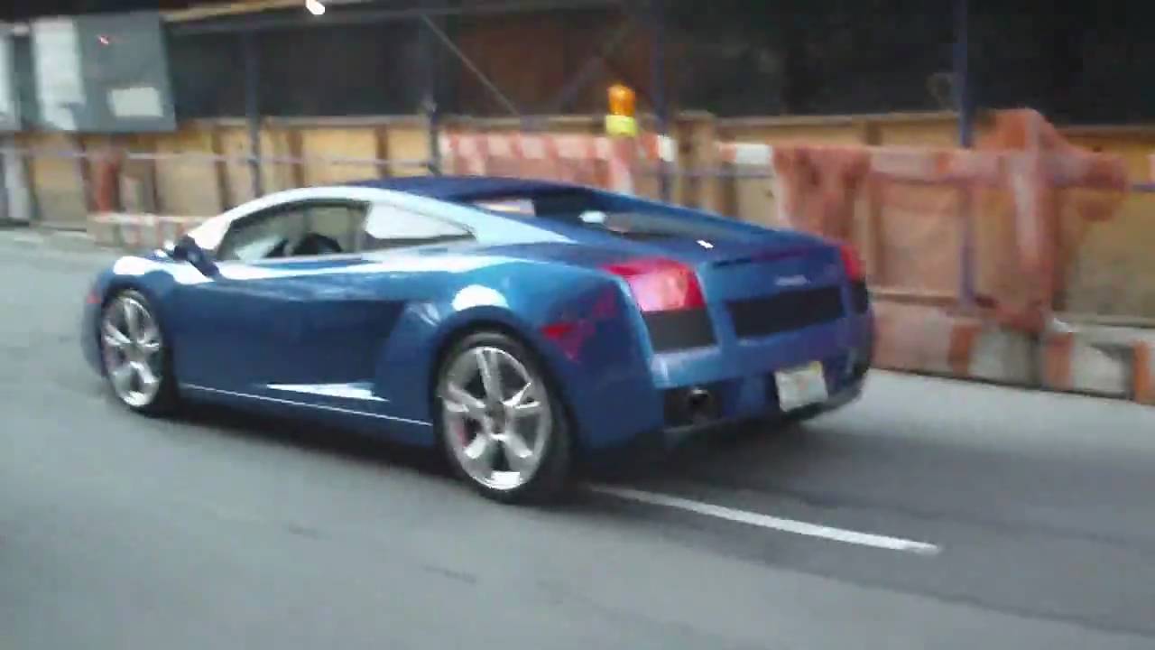 Monterey Blue Gallardo Driving Around