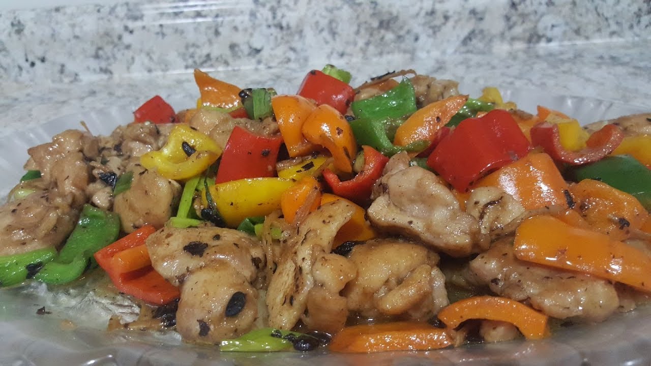POLLO EN SALSA DE SOYA Y FRIJOL NEGRO FERMENTADO, COMIDA CHINA!!!