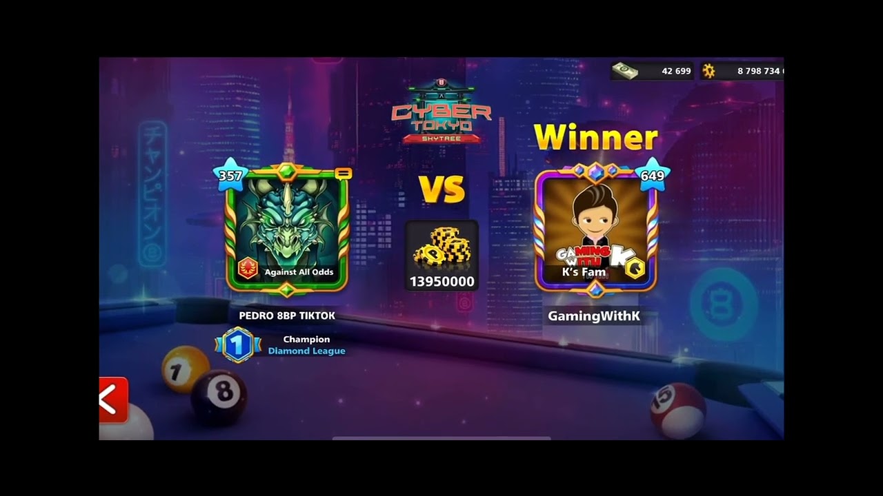 Sono il migliore su 8ball pool e batto tutti 