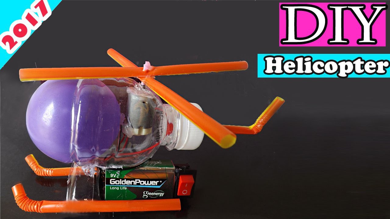 How to make a Helicopter - Plastic bottle craft ideas