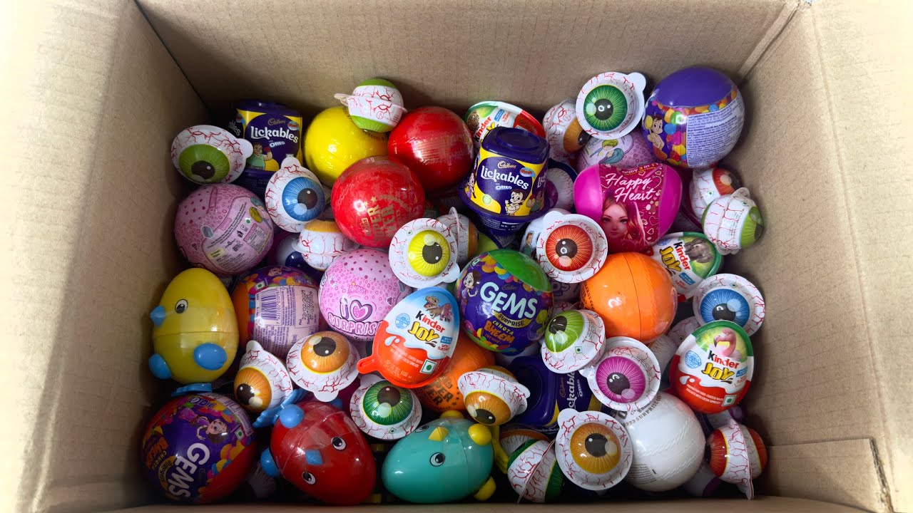 Unboxing Surprise Eggs and Kinder Joy || So Many Lot’s Of Candies and Surprises || ASMR 