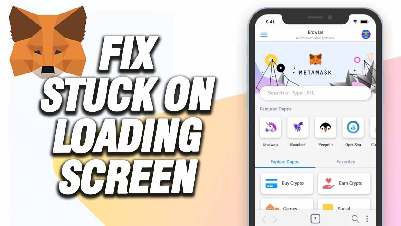 How To MetaMask App Stuck On Loading Screen Problem | Working