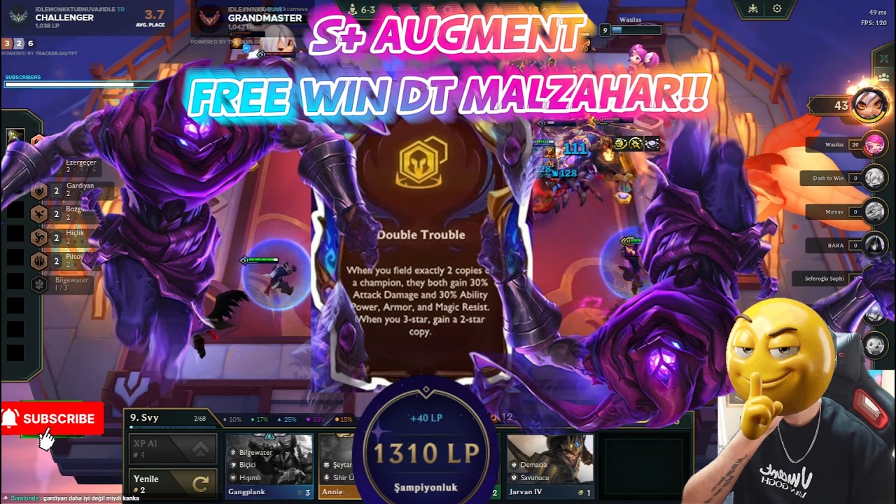 DOUBLETROUBLE MALZAHAR 4 KARAKTER İLE WİN ALMAK!! | SET 16 TFT