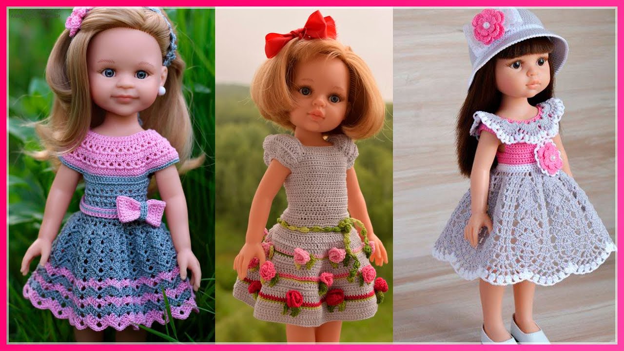 DIY Me encantaron estos vestidos tejidos para muñecas!