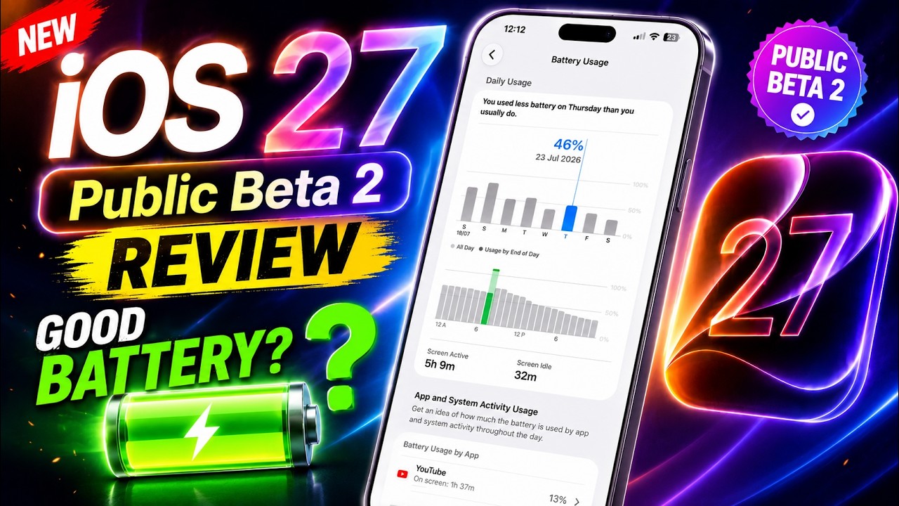 iOS 27 Public Beta 2 Review | Good battery backup? | Should you Update?🔥