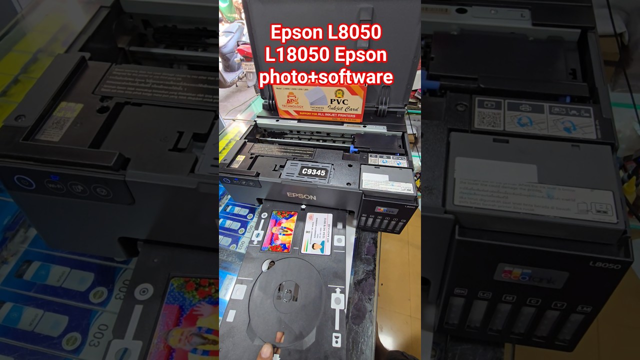 Epson L8050 L18050 L8100 pvc card Waterproof print kaise kare Epson photo+ Software 
