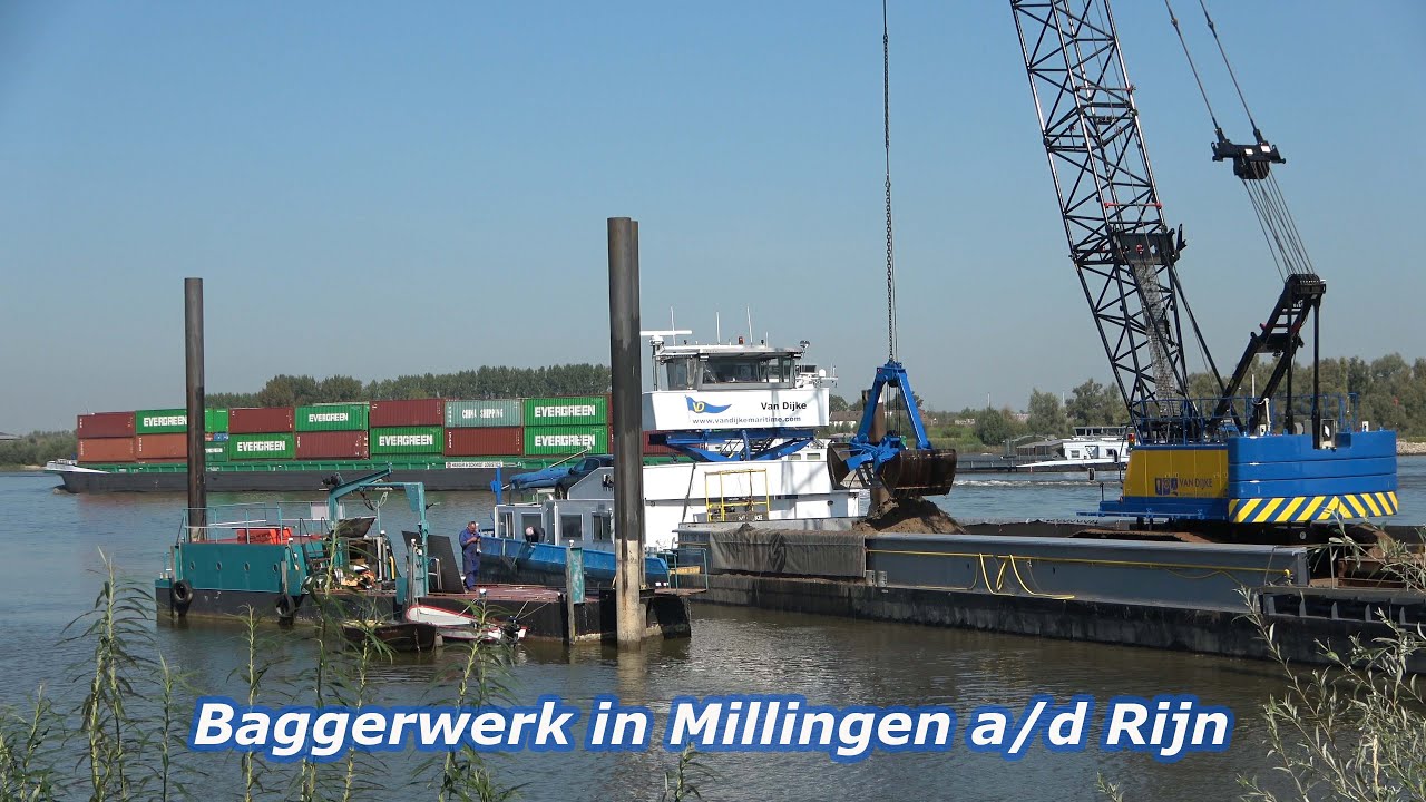 Baggerwerkzaamheden bij de Millingse veerboten