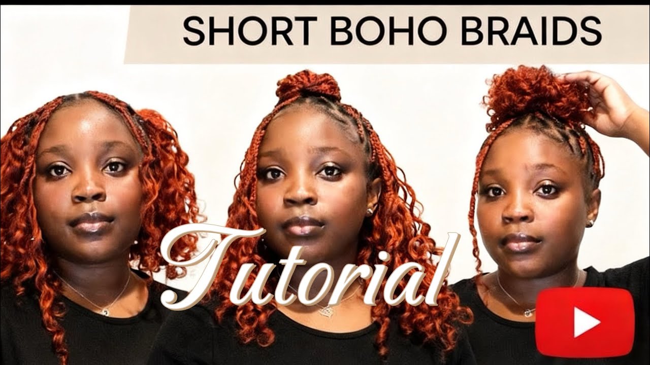 Braid my hair with me | SHORT BOHO GODDESS/MERMAID BRAID TUTORIAL|Colour 350