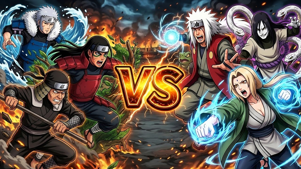 Legendary Sannin vs 1st, 2nd, 3rd Hokage 🔥 Who Wins? | Naruto Ultimate Battle