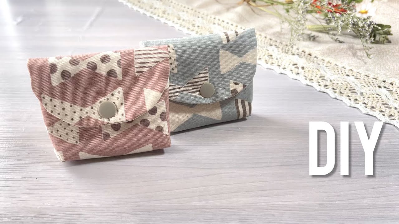 DIY☆ミシンは２回だけ！簡単なのに可愛い三角マチの手のひらポーチの作り方