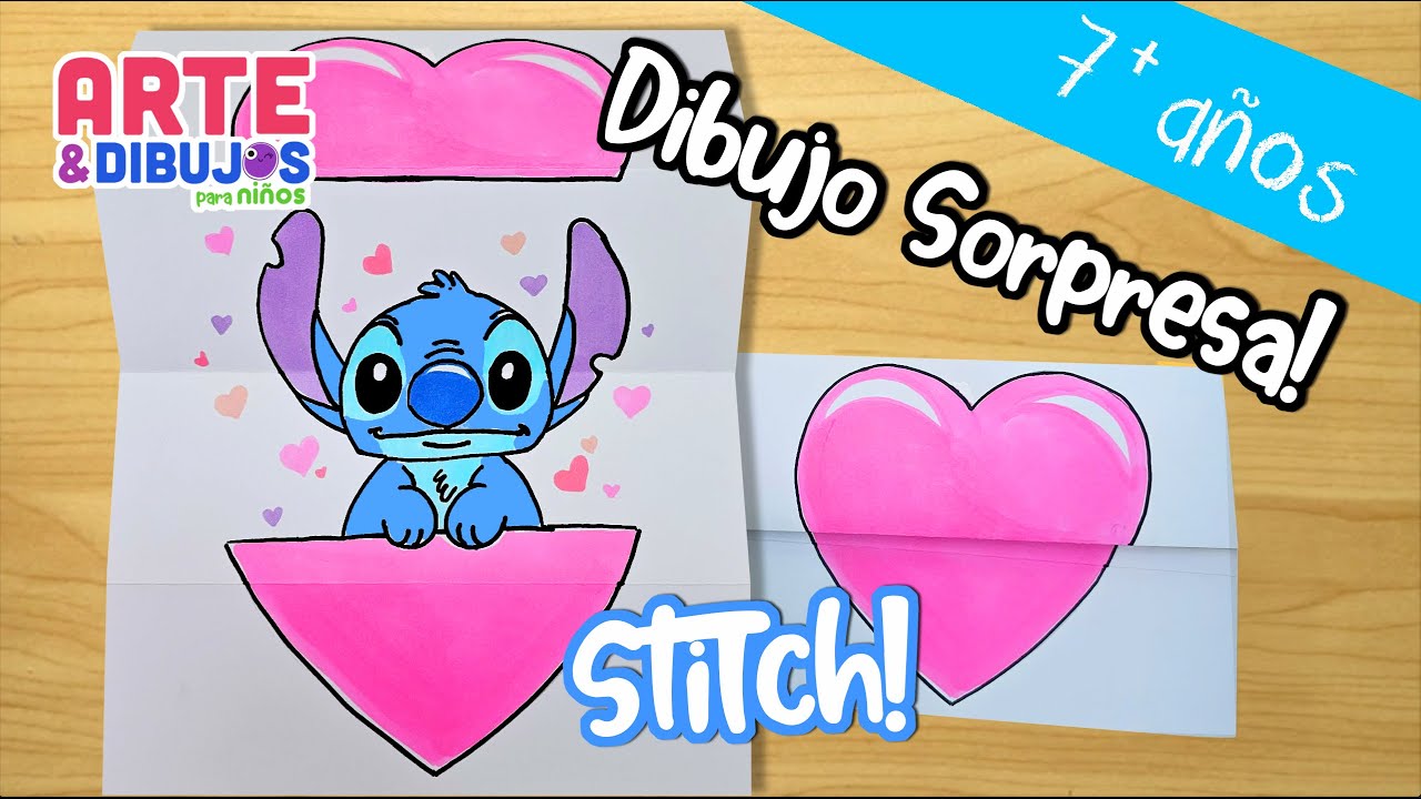 Como dibujar a STITCH | DIBUJO SORPRESA | Arte y Dibujos para Niños