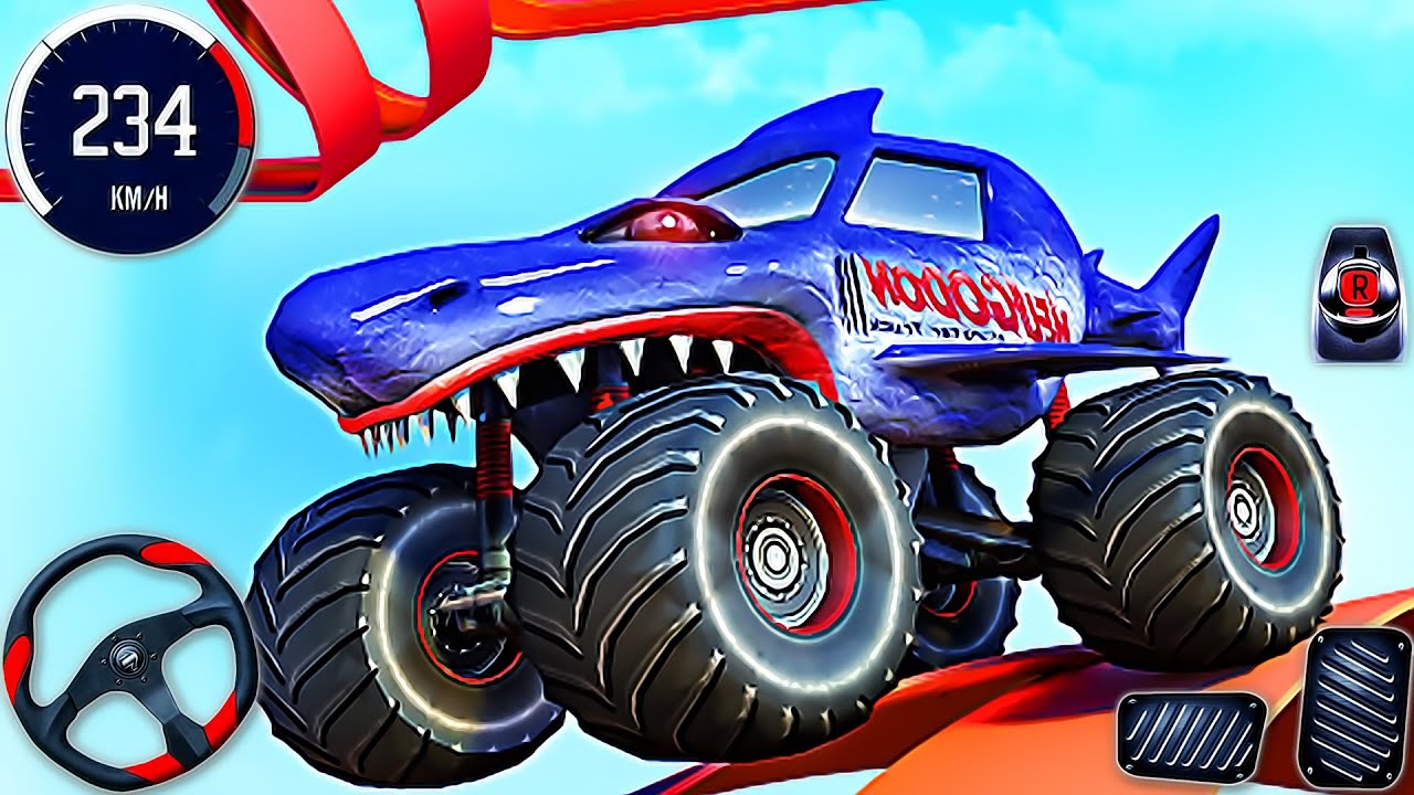 Monster Truck Mega Ramp Impossible Driver - 4x4 Ultimate Car Stunts GT Racing - Android GamePlay #3