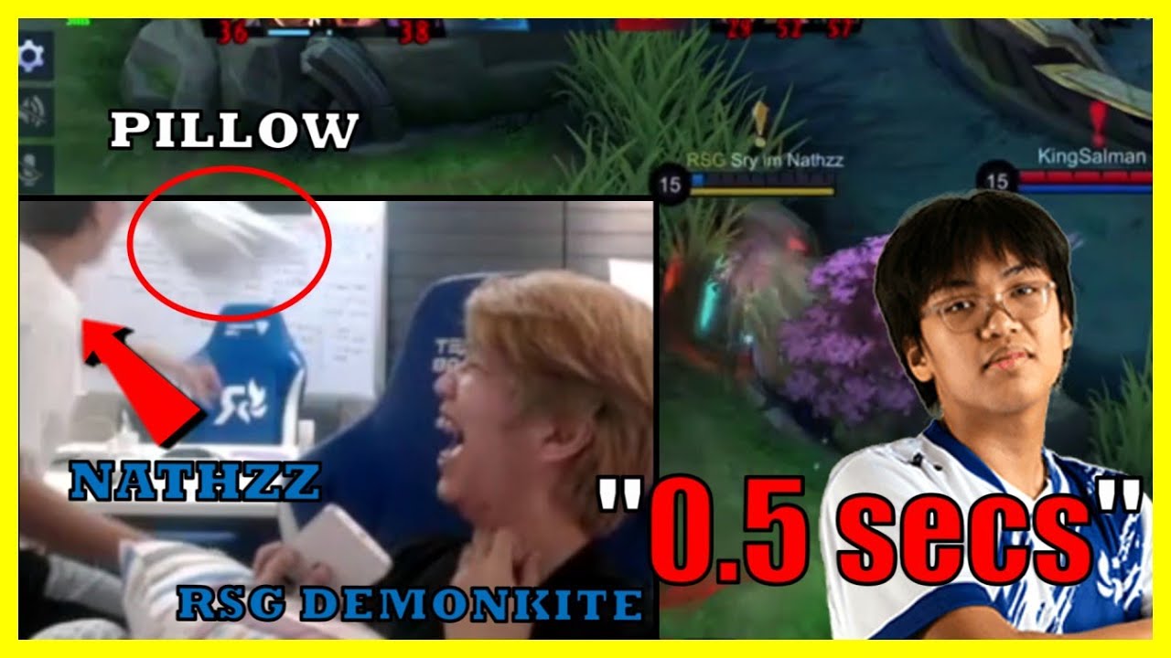RSG Nathzz throws a pillow after his slow reaction on this play