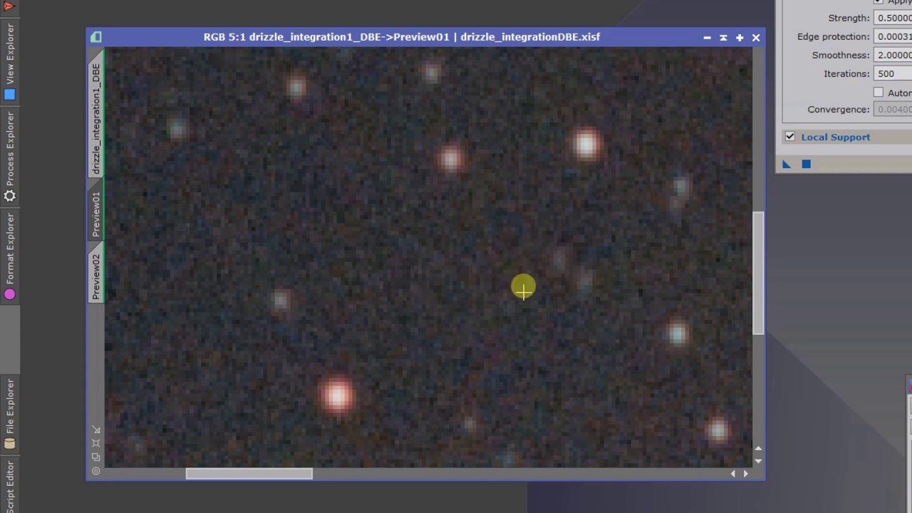 Pixinsight : Réduction de bruit, TGVDenoise