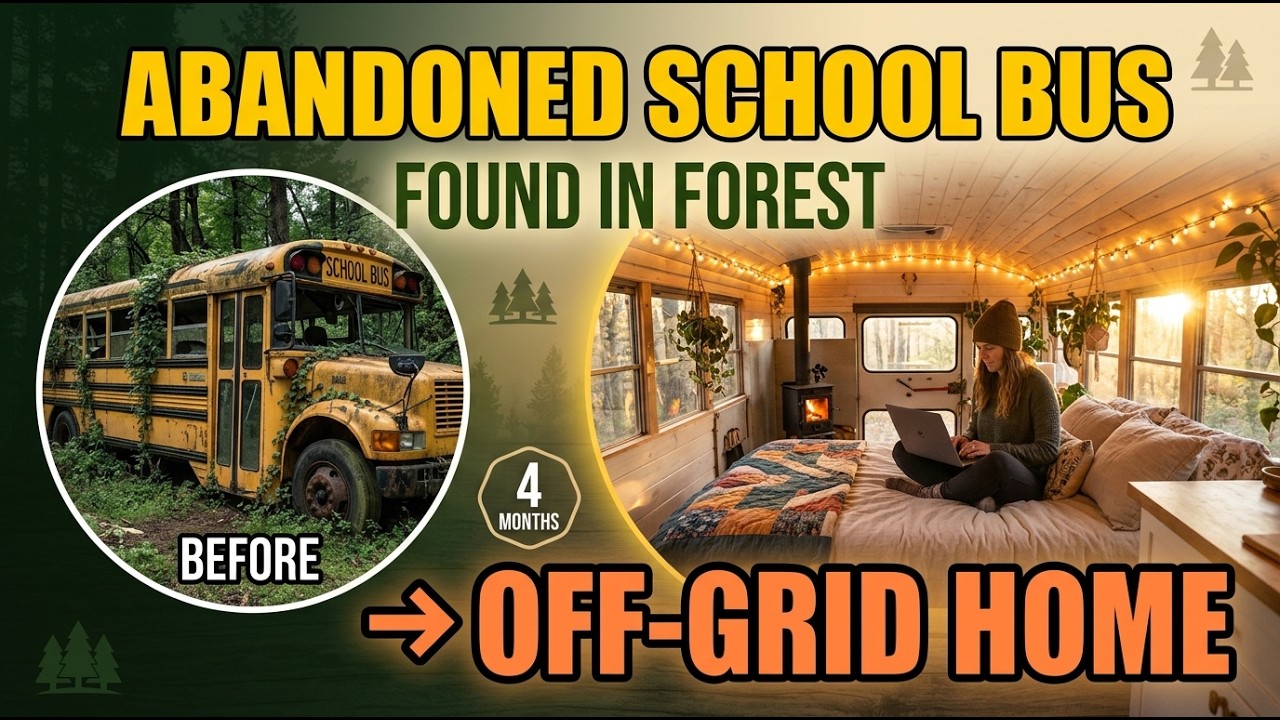 I Found an Abandoned School Bus in the Woods and Made it My Off-Grid Home