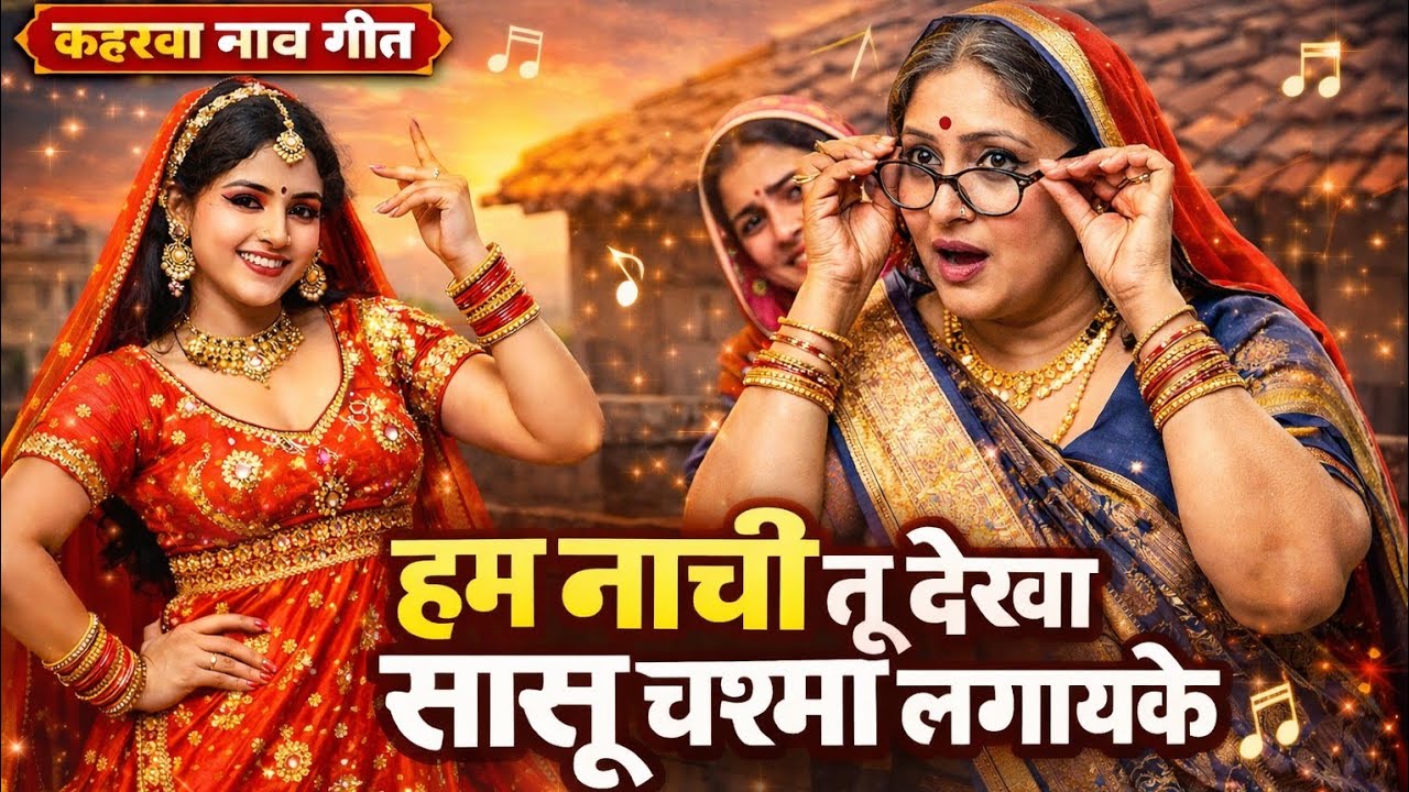 कहरवा नाच गीत | हम नाची तू देखा सासु चश्मा लगायके | Bhojpuri Lok Geet | Desi Dance Song #video 