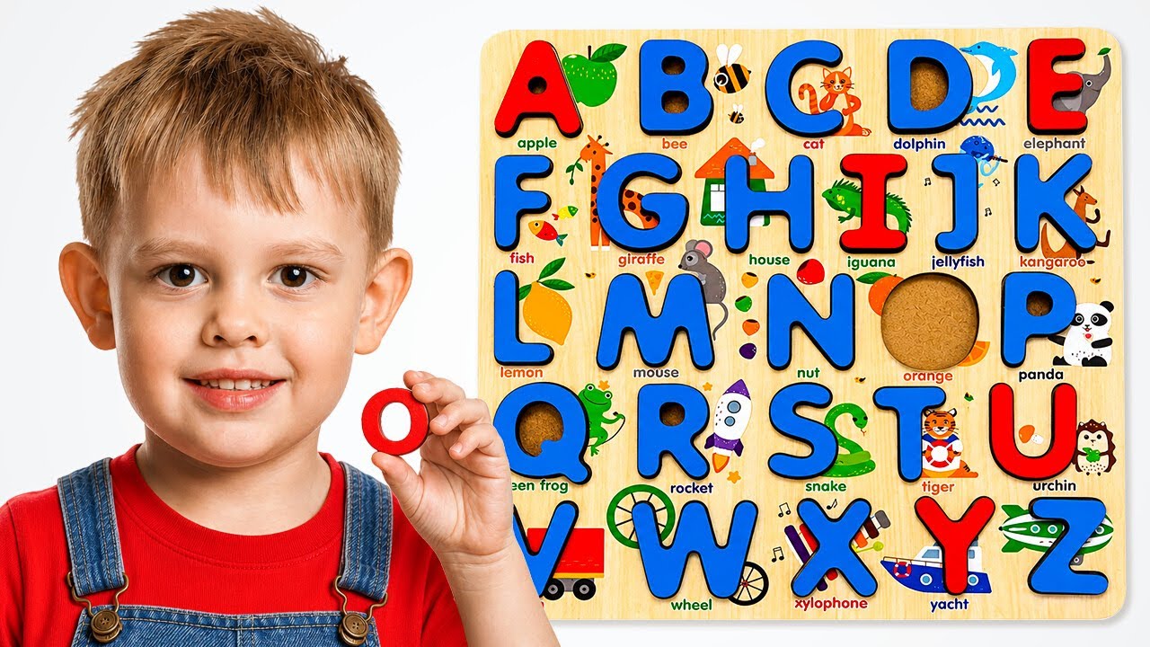 Wooden Alphabet Puzzles & Painting ABC Letters with Paint 🎨🧩