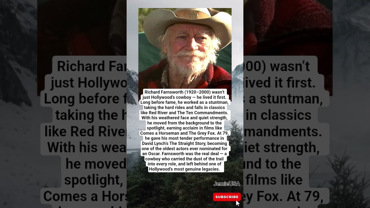 From Stuntman to Oscar Nominee: The Unforgettable Journey of Richard Farnsworth