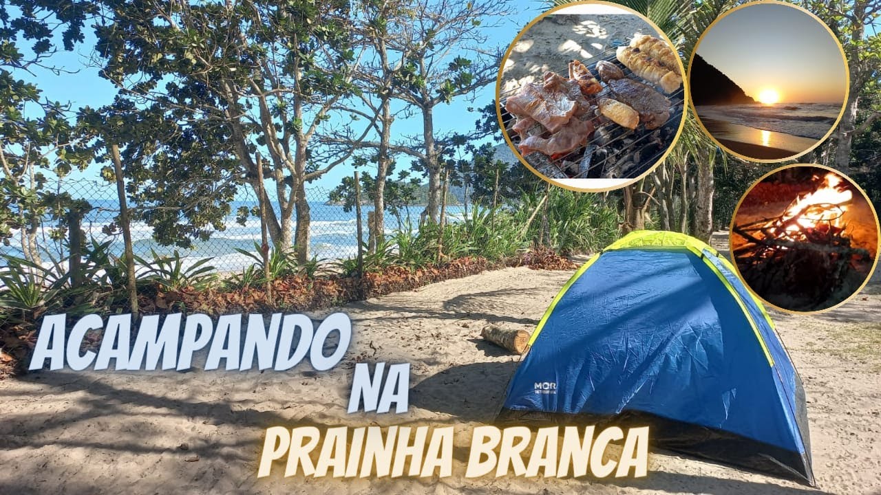 🏕️ Acampamento na Prainha Branca/ Guarujá- SP [ VOCÊ NUNCA VIU IGUAL]